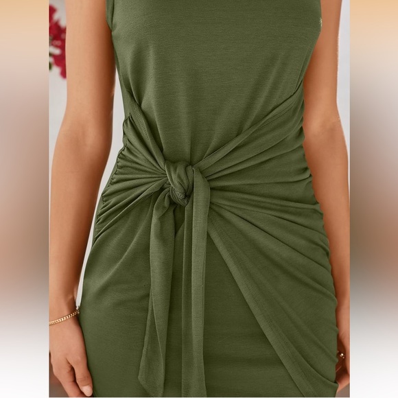 Lillusory Knot-Front Sleeveless Tank Dress - Picture 6 of 10